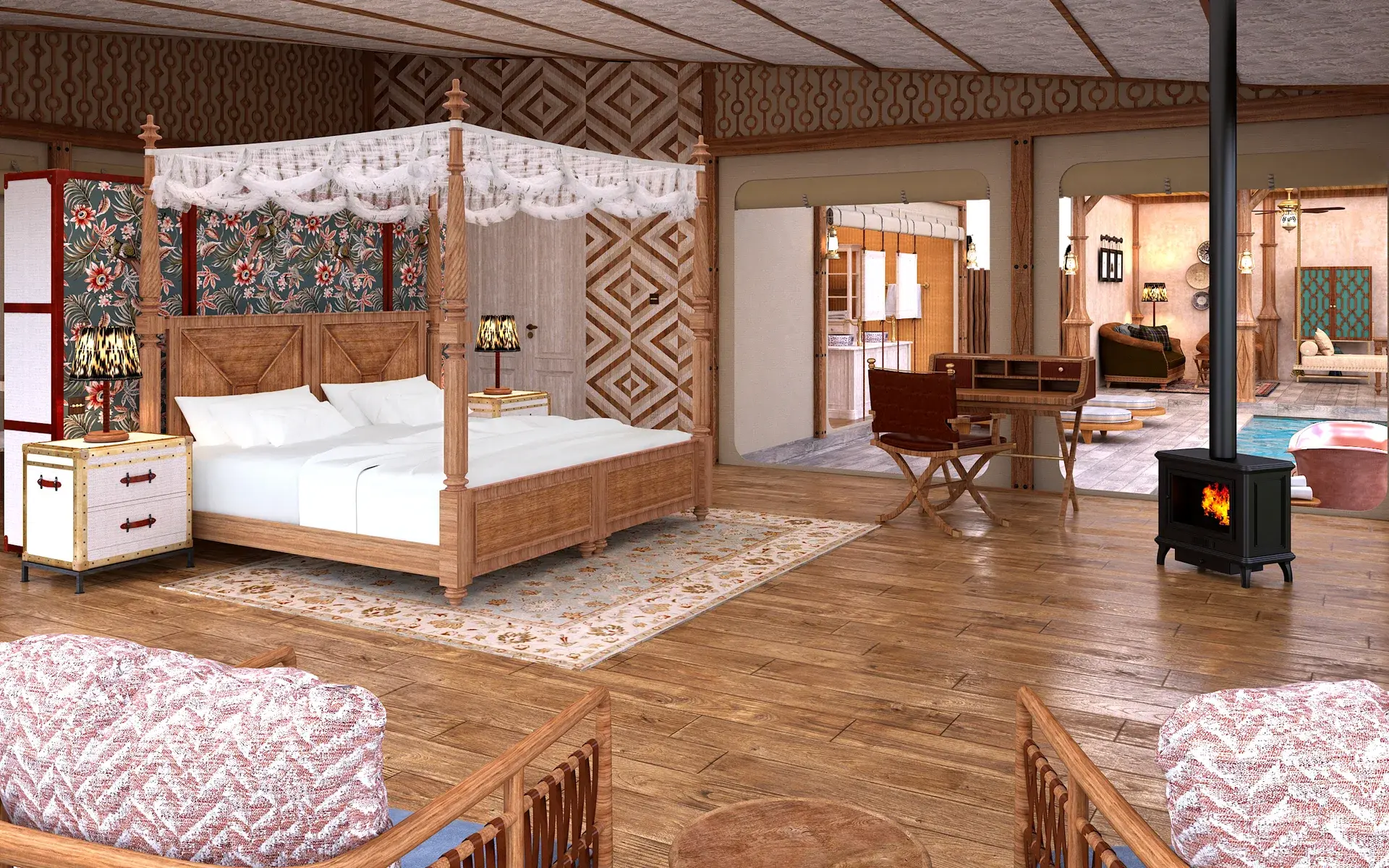 One-bedroom luxury villa at One Nature Mara River in the Northern Serengeti.