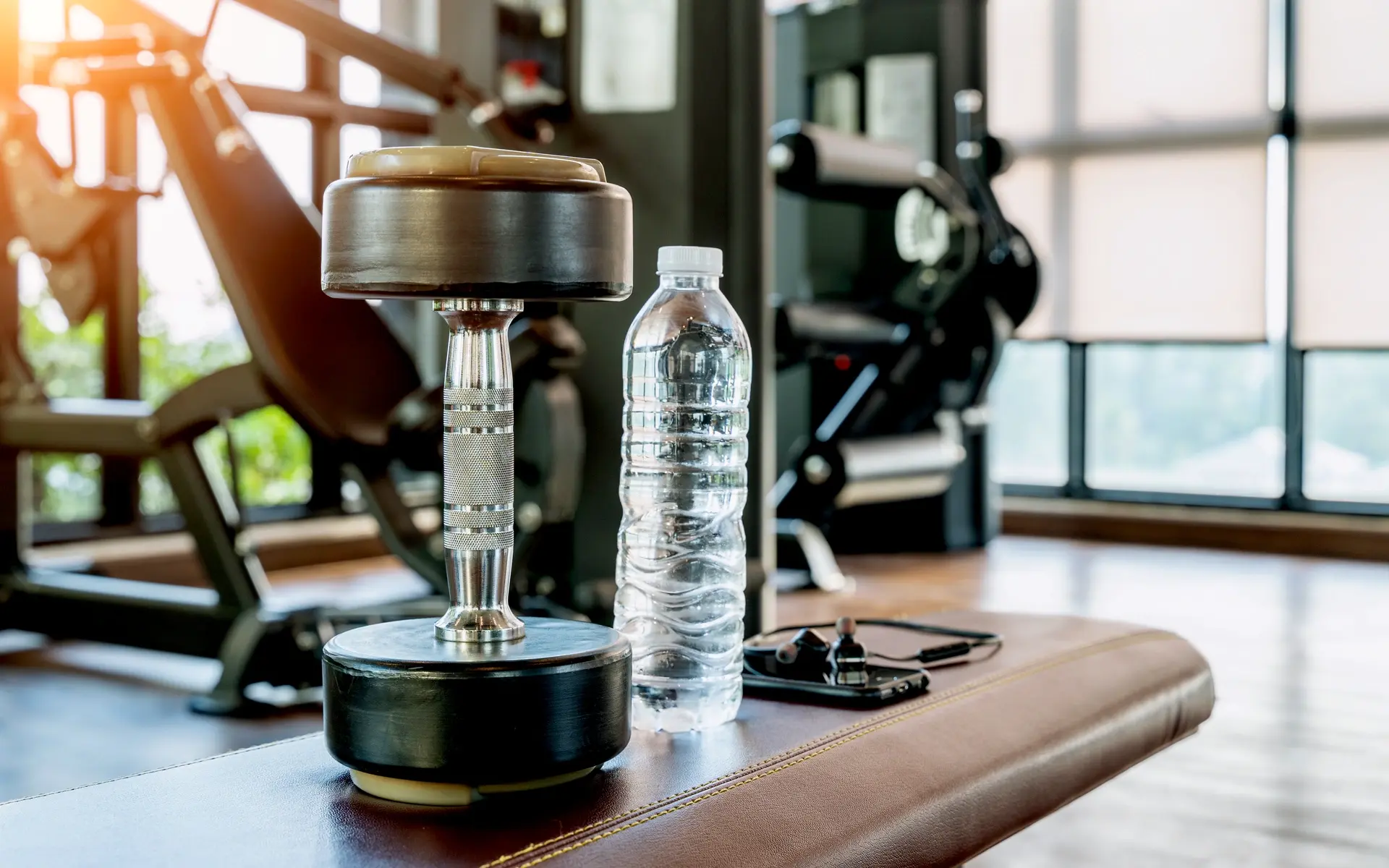 A fully equipped, air-conditioned gym at One Nature Mara River in the Northern Serengeti.