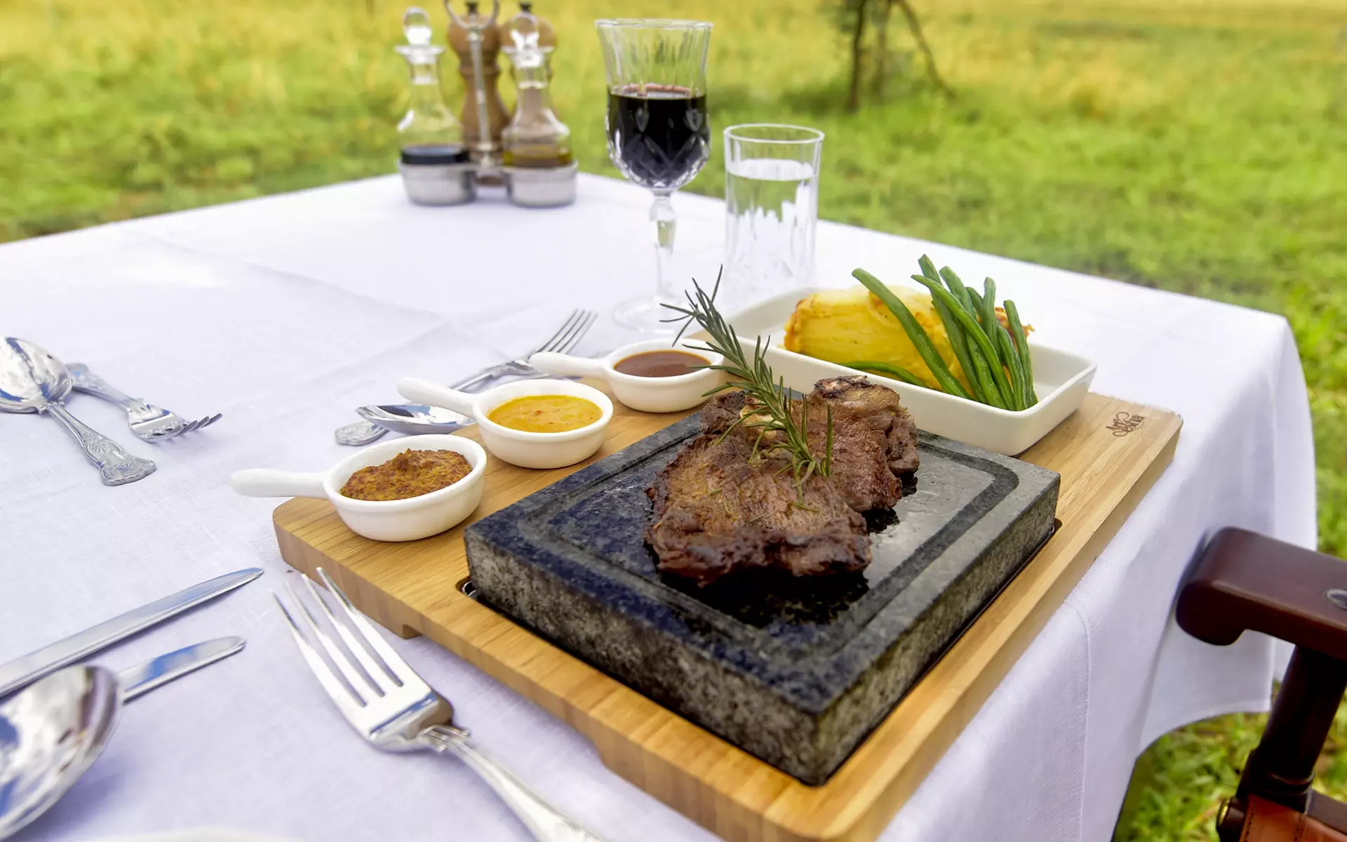 Food on Safari in Tanzania, Africa.