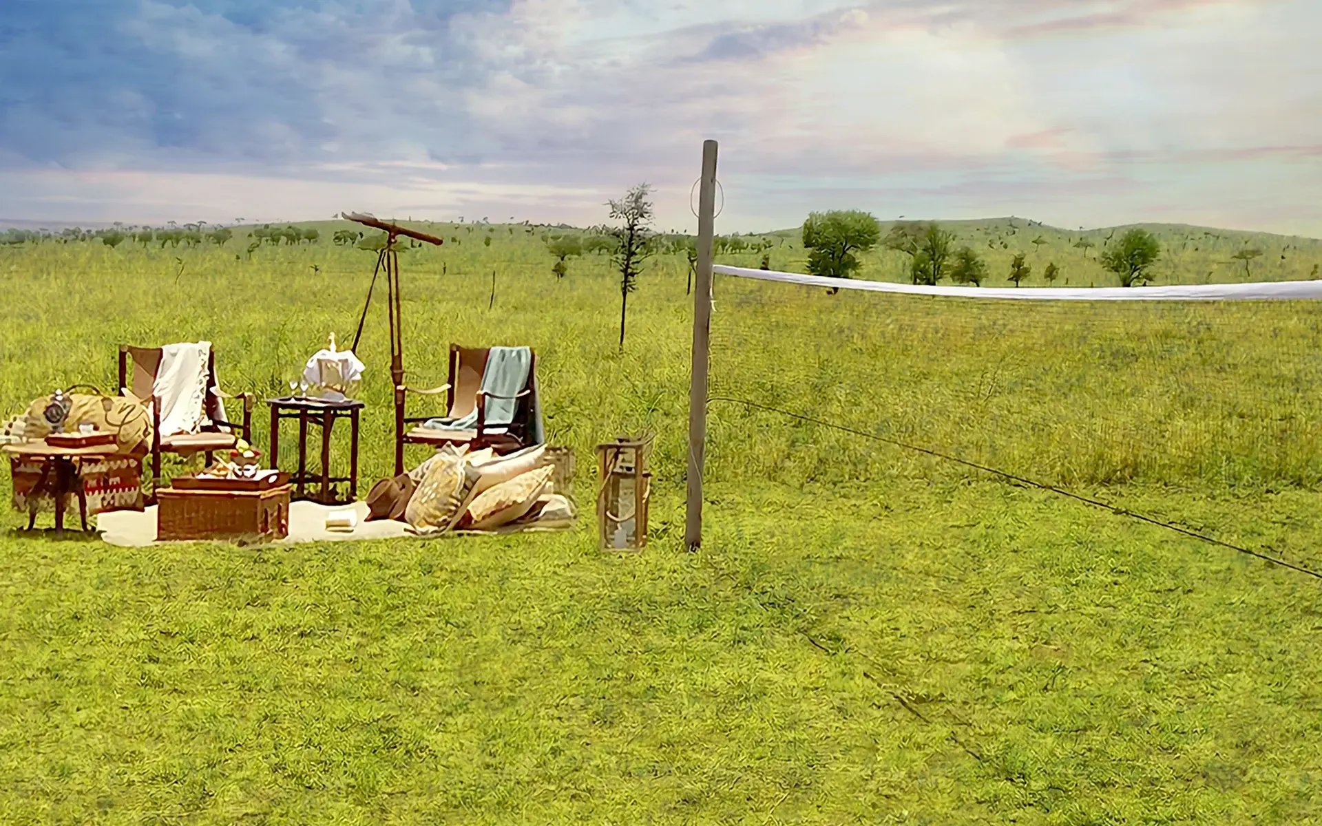 Outdoor games in the African savannah