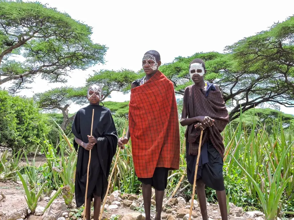 The Maasai Tribe and Wildlife Coexisting in the Serengeti.