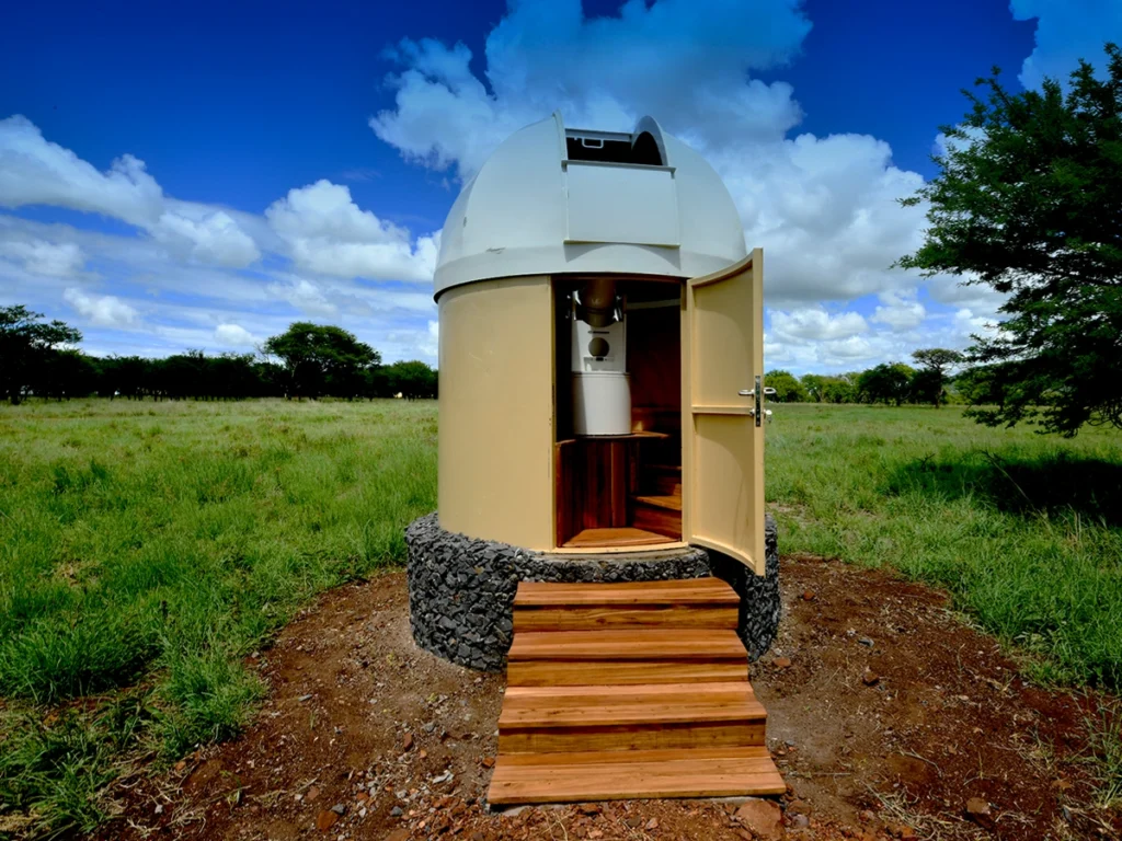 Serengeti night sky through the observatory at One Nature Nyaruswiga